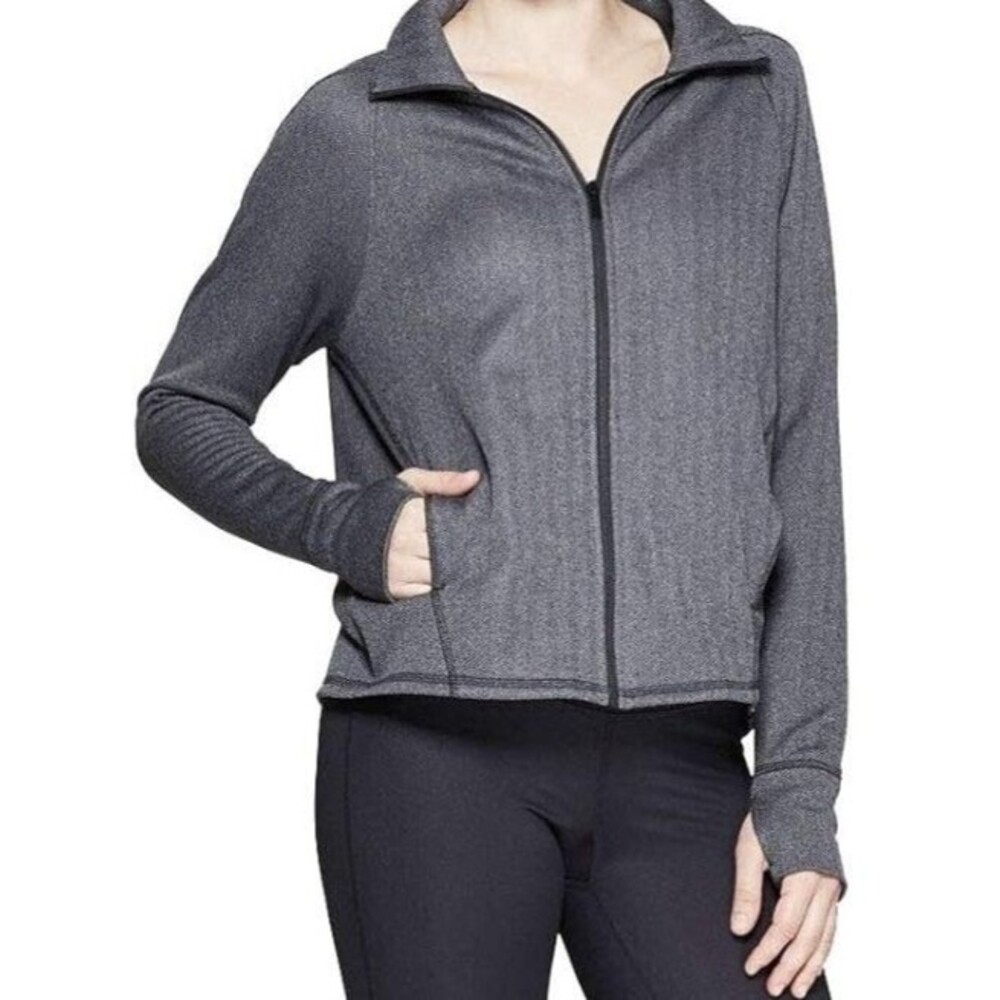 C9 Champion Women's Herringbone Pattern Zip Up Tech Fleece Athletic Jacket  XXL